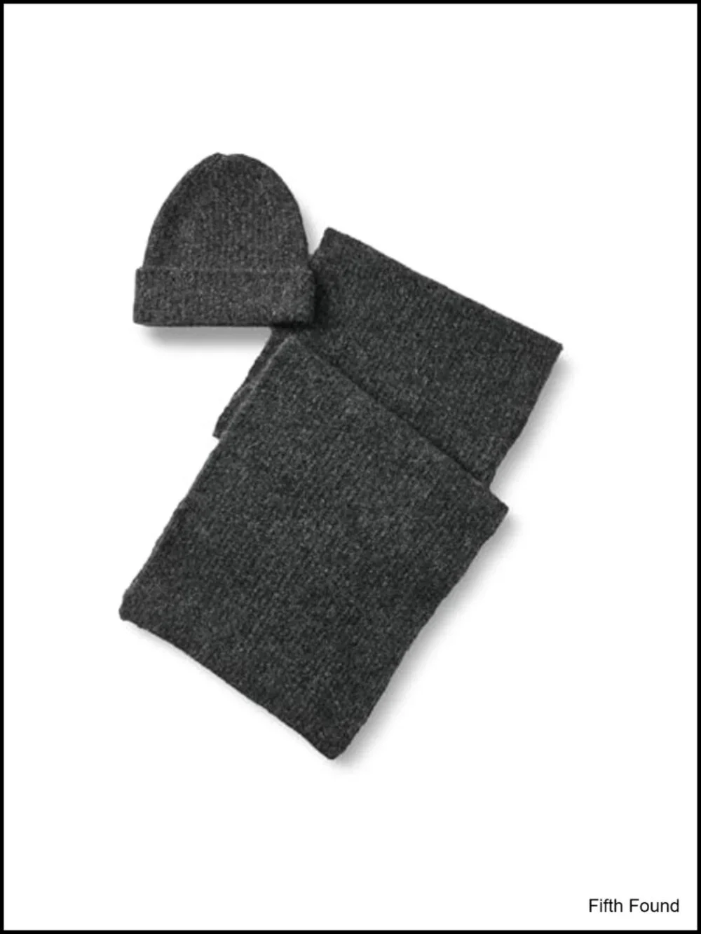 Faux Mohair Beanie Scarf Set Ribbed Knit Winter Hat Women Men